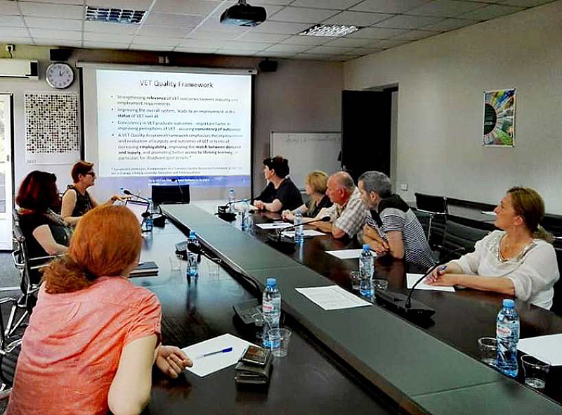 შეხვედრა ევროკავშირის დასაქმებისა და პროფესიული განათლების რეფორმების ტექნიკური დახმარების პროექტის ექსპერტთან