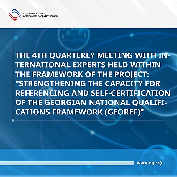 The 4th Quarterly Meeting with International Experts Held Within the Framework of the Project: "Strengthening the Capacity for Referencing and Self-Certification of the Georgian National Qualifications Framework (GEOREF)"